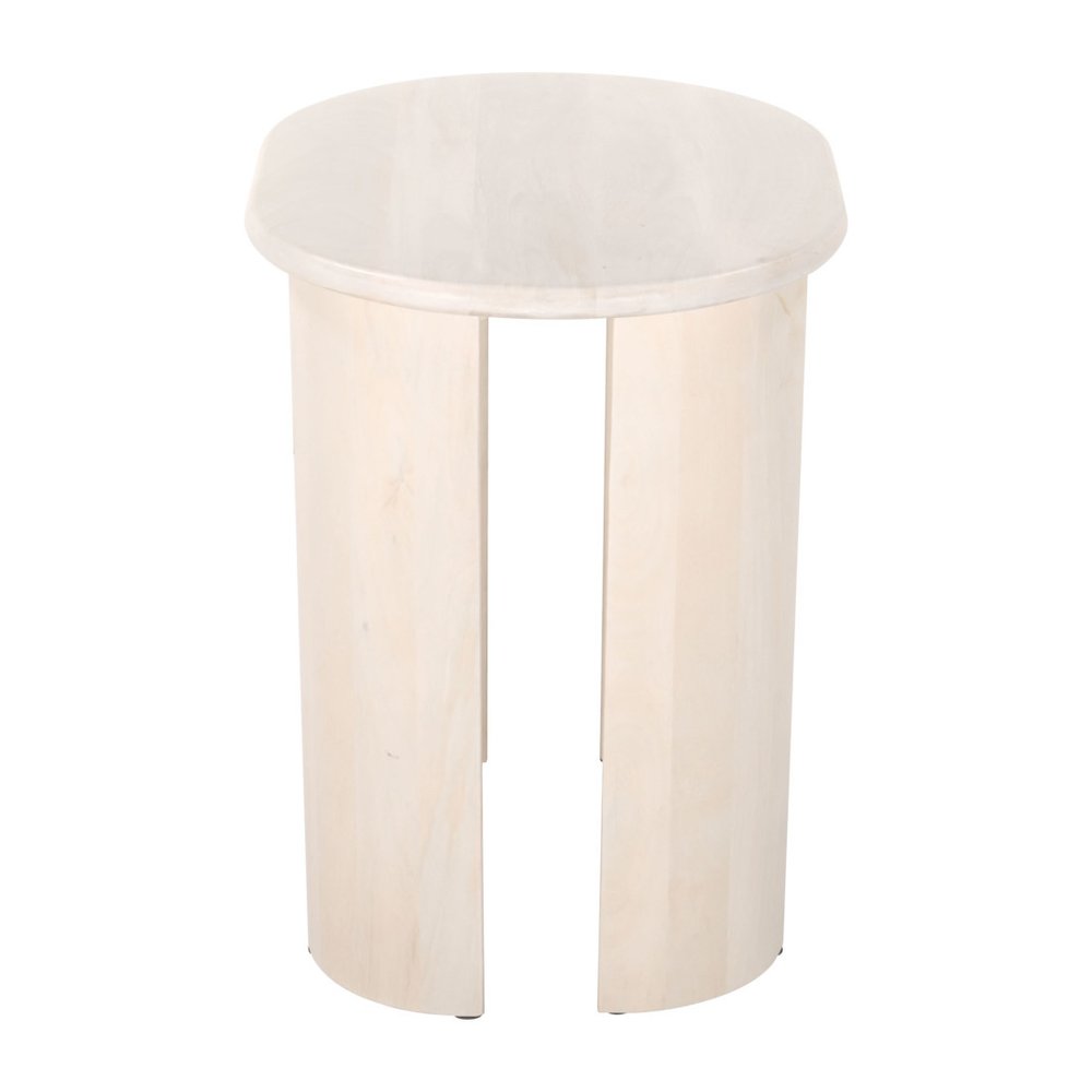 24" Natural Solid Wood Oval End Table HomeRoots