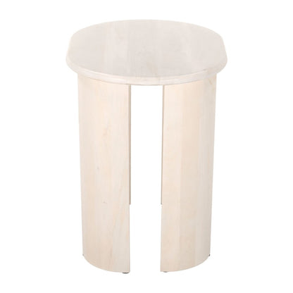 24" Natural Solid Wood Oval End Table HomeRoots