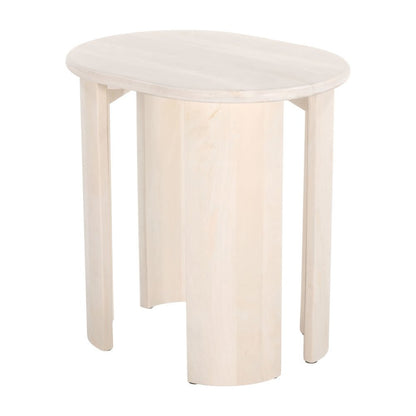 24" Natural Solid Wood Oval End Table HomeRoots