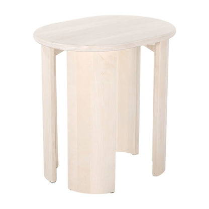 24" Natural Solid Wood Oval End Table HomeRoots