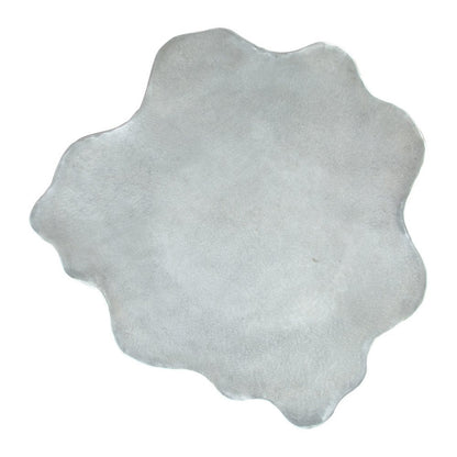 37" Silver Aluminum Free Form Solid Coffee Table HomeRoots