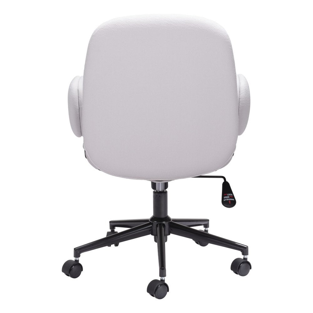 Beige and Black Adjustable Height Swivel Rolling Office Chair HomeRoots