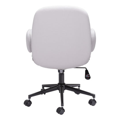 Beige and Black Adjustable Height Swivel Rolling Office Chair HomeRoots