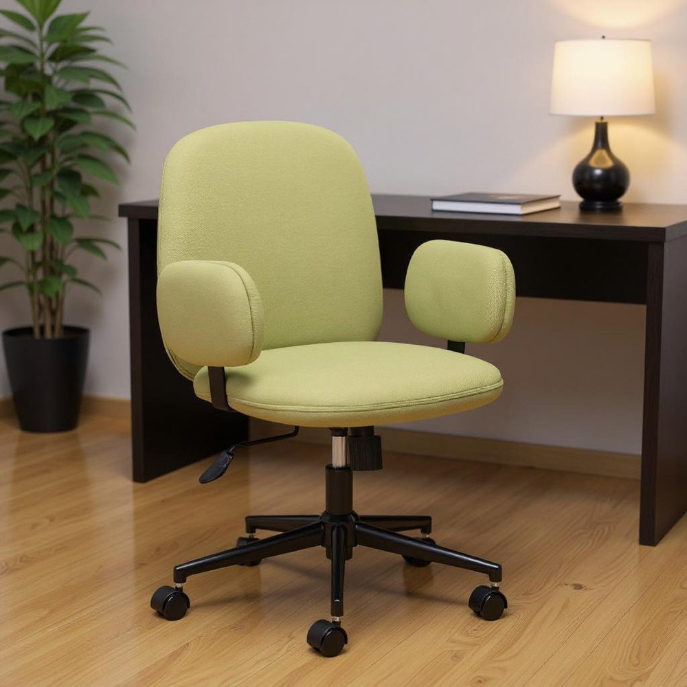 Green and Black Adjustable Height Swivel Rolling Office Chair HomeRoots