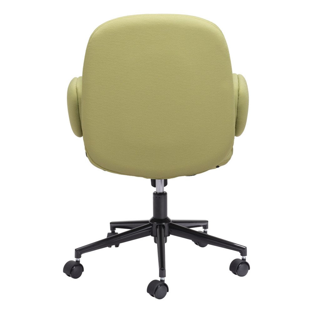 Green and Black Adjustable Height Swivel Rolling Office Chair HomeRoots