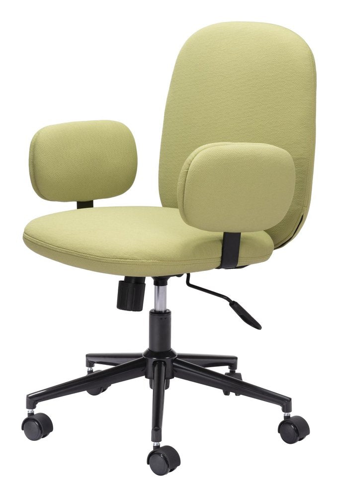 Green and Black Adjustable Height Swivel Rolling Office Chair HomeRoots