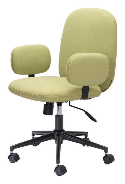 Green and Black Adjustable Height Swivel Rolling Office Chair HomeRoots