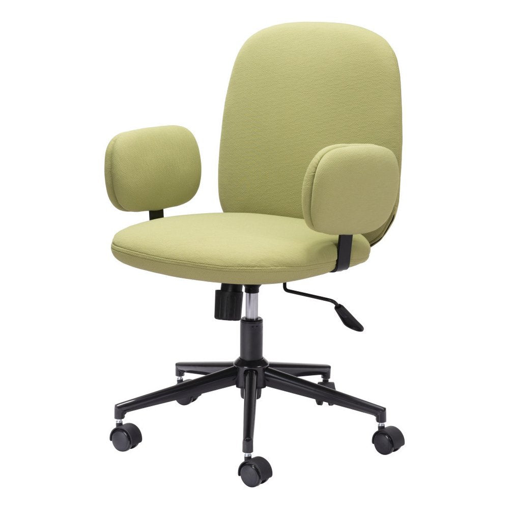 Green and Black Adjustable Height Swivel Rolling Office Chair HomeRoots