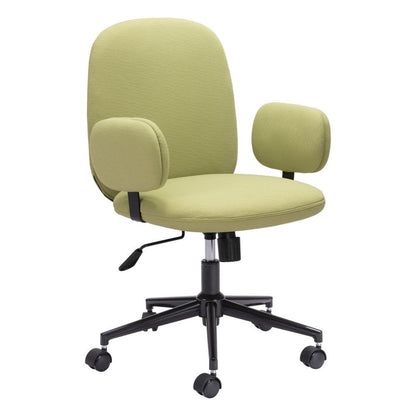 Green and Black Adjustable Height Swivel Rolling Office Chair HomeRoots