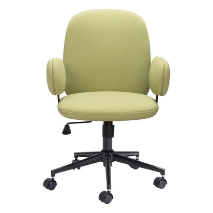 Green and Black Adjustable Height Swivel Rolling Office Chair HomeRoots