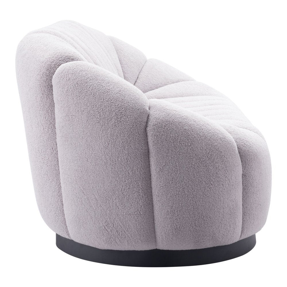 85" Light Gray Upholstered Curved Sofa HomeRoots