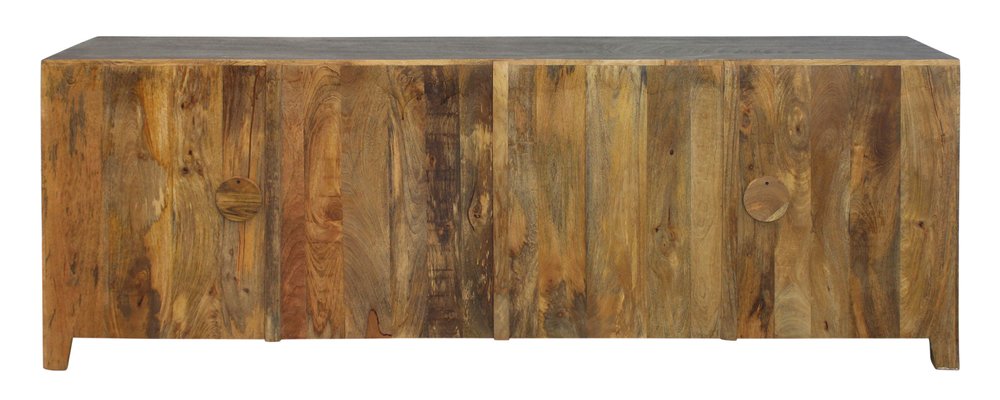 86" Dark Gray Carved Floral Distressed Solid Wood Enclosed Storage TV Stand HomeRoots