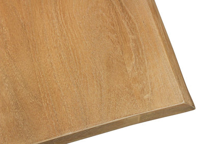 39" Natural And Black Solid Wood And Iron Square Distressed Coffee Table HomeRoots