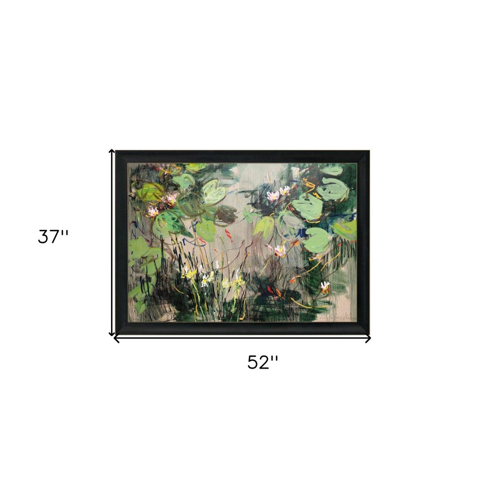 Water Lilies Summer Pond Brown Framed Print Wall Art HomeRoots