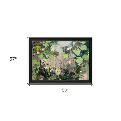 Water Lilies Summer Pond Brown Framed Print Wall Art HomeRoots