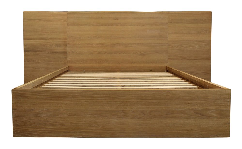 Natural Wood Queen Bed Frame HomeRoots