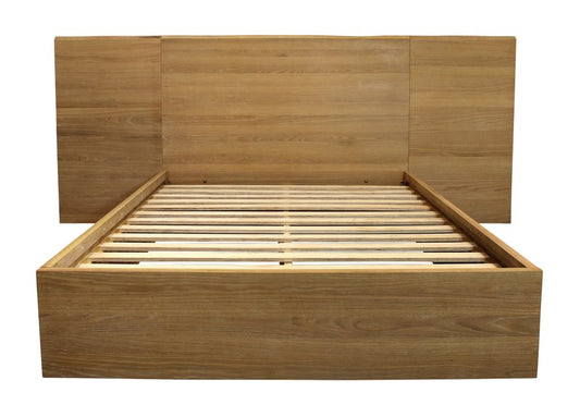 Natural Wood Queen Bed Frame HomeRoots