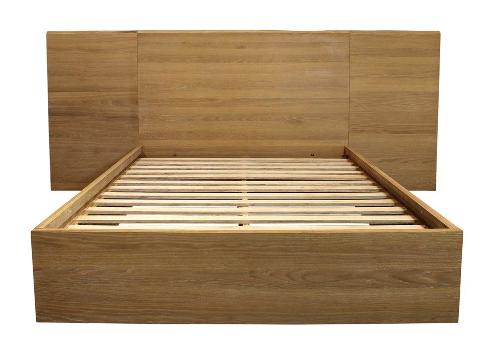 Natural Wood Queen Bed Frame HomeRoots