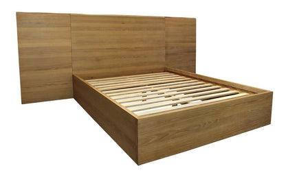 Natural Wood Queen Bed Frame HomeRoots