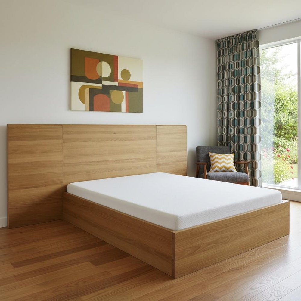 Natural Wood Queen Bed Frame HomeRoots