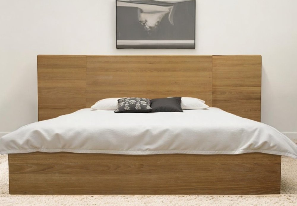 Natural Wood King Bed Frame HomeRoots