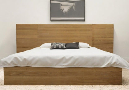 Natural Wood King Bed Frame HomeRoots