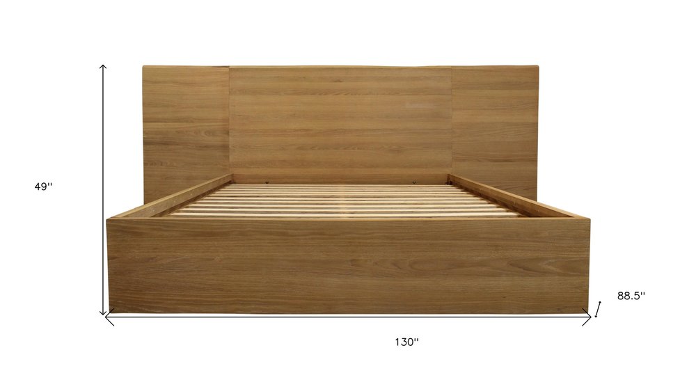 Natural Wood California King Bed Frame HomeRoots