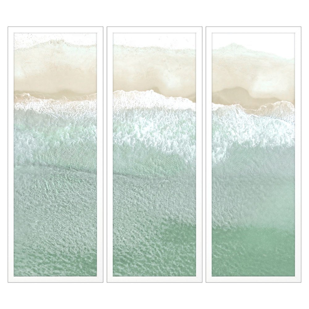 Set Of Three On the Shore White Framed Wall Art HomeRoots