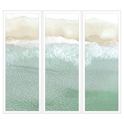Set Of Three On the Shore White Framed Wall Art HomeRoots