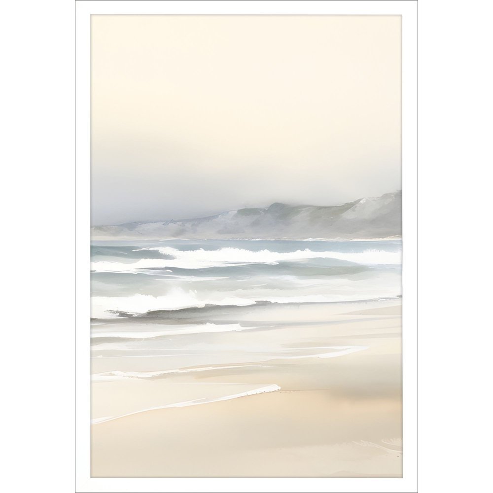 Ocean Breeze I White Framed Wall Art — view 3