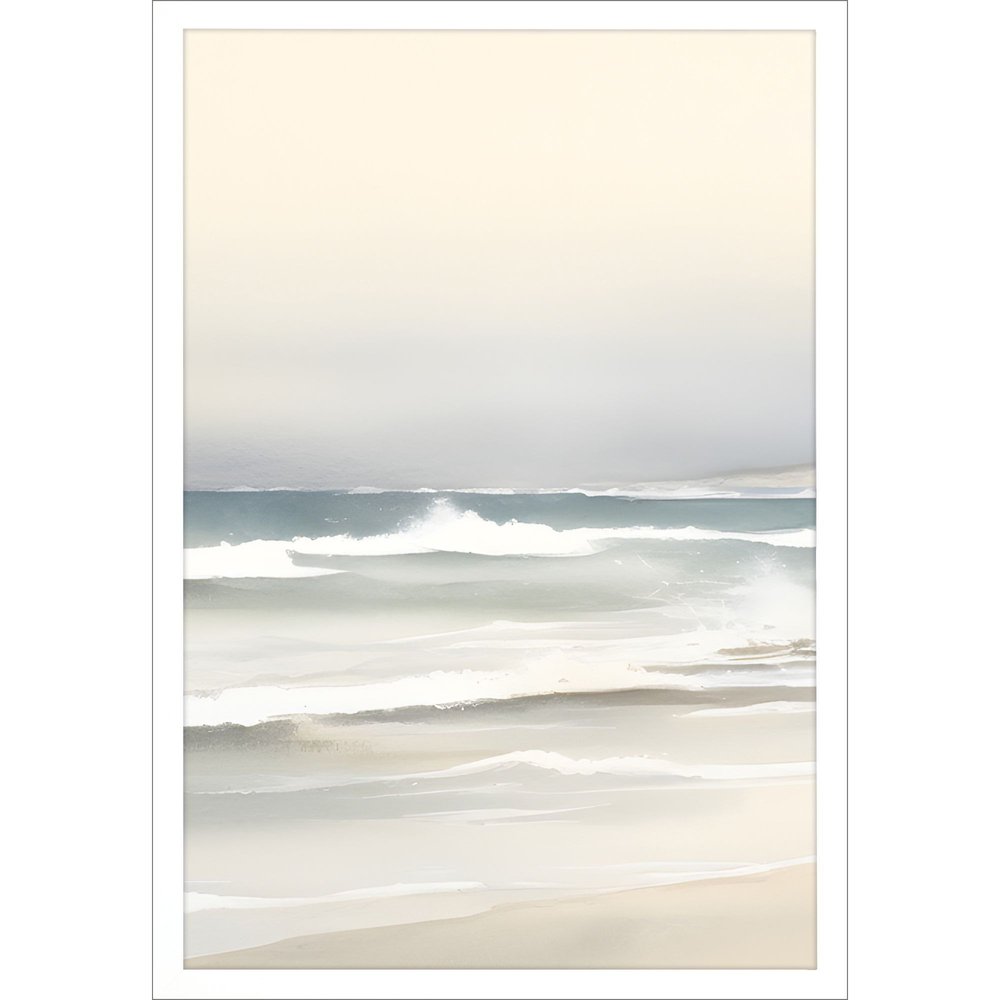 Ocean Breeze White Framed Wall Art HomeRoots