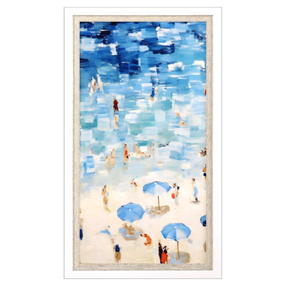 Aerial Beach Views White Framed Wall Art HomeRoots