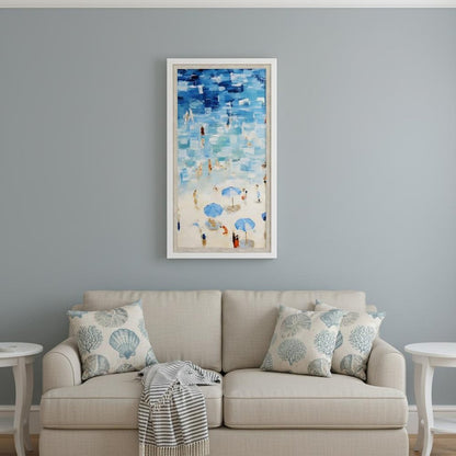 Aerial Beach Views White Framed Wall Art HomeRoots