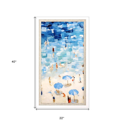Aerial Beach Views White Framed Wall Art HomeRoots