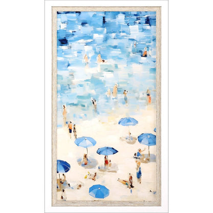 Aerial Beach Views White Framed Wall Art HomeRoots