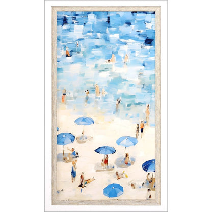 Aerial Beach Views White Framed Wall Art HomeRoots