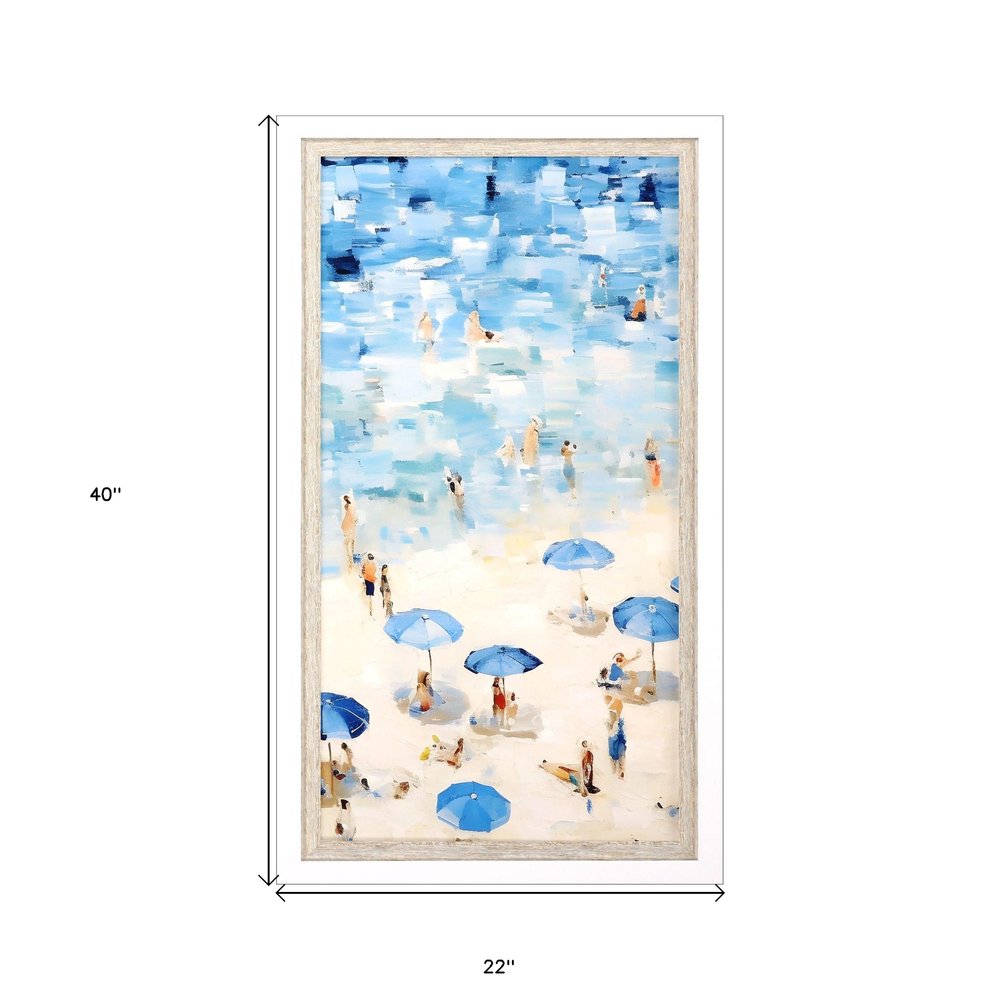 Aerial Beach Views White Framed Wall Art — view 4
