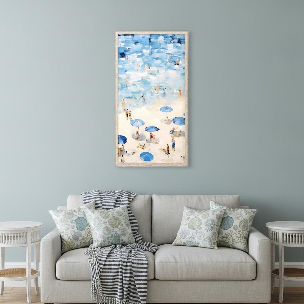 Aerial Beach Views White Framed Wall Art — view 5