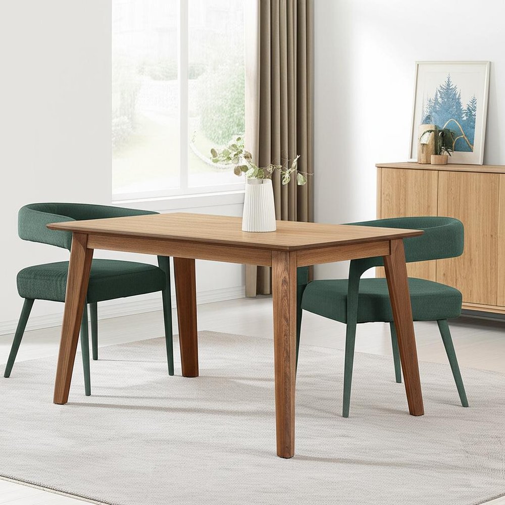 Set of Two Green Upholstered Linen Open Back Dining Side Chairs HomeRoots