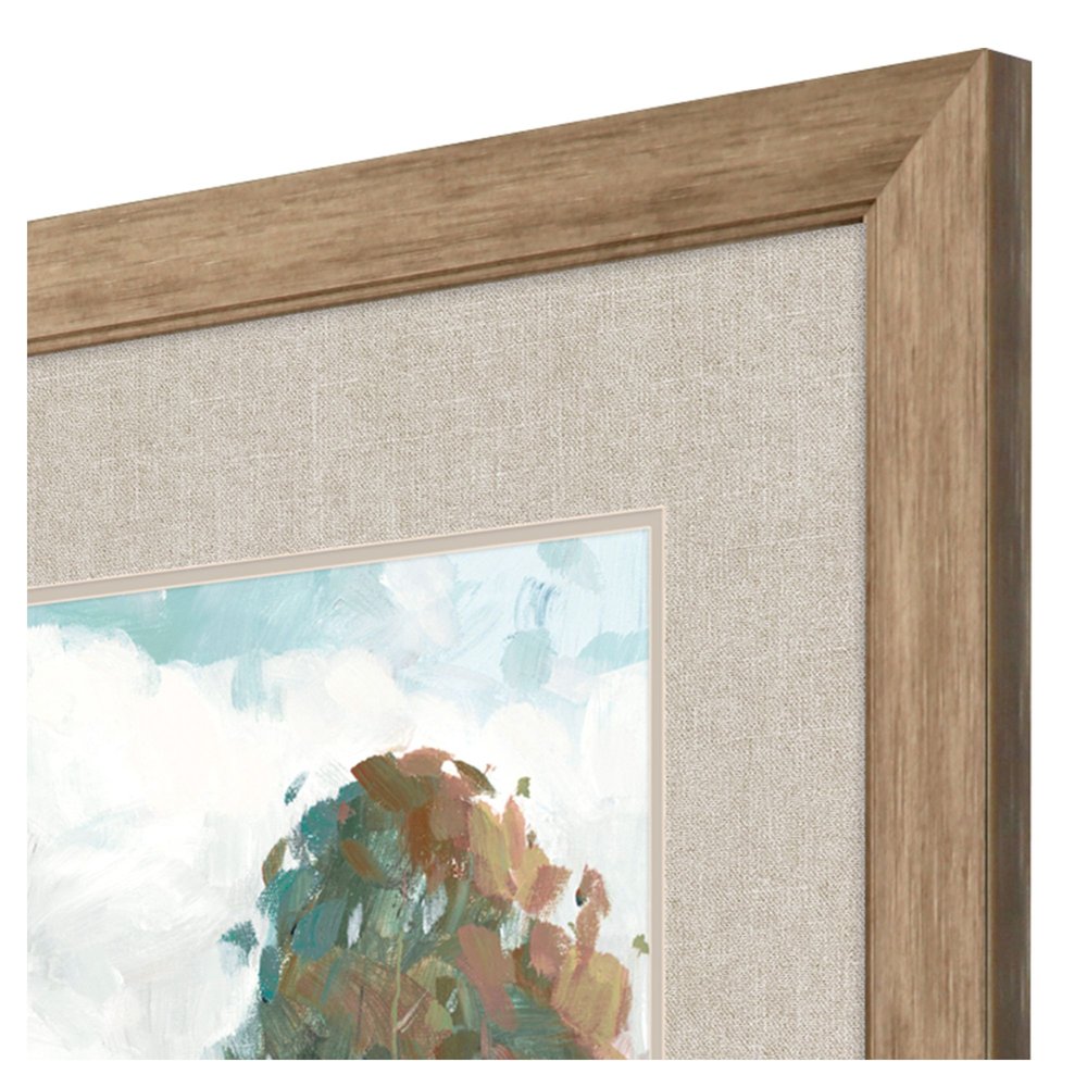 Riverside View Watercolor Waterscape Distressed Frame Wall Art HomeRoots