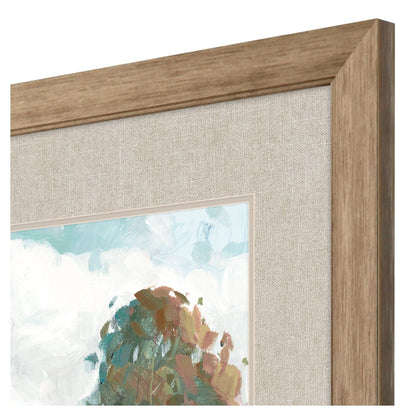 Riverside View Watercolor Waterscape Distressed Frame Wall Art HomeRoots