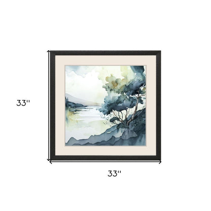 Whispers in the Wind Modern Landscape Black Framed Wall Art HomeRoots