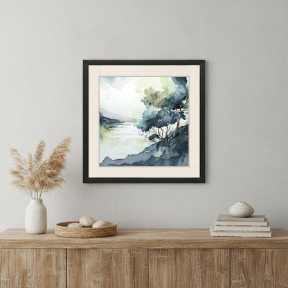 Whispers in the Wind Modern Landscape Black Framed Wall Art HomeRoots