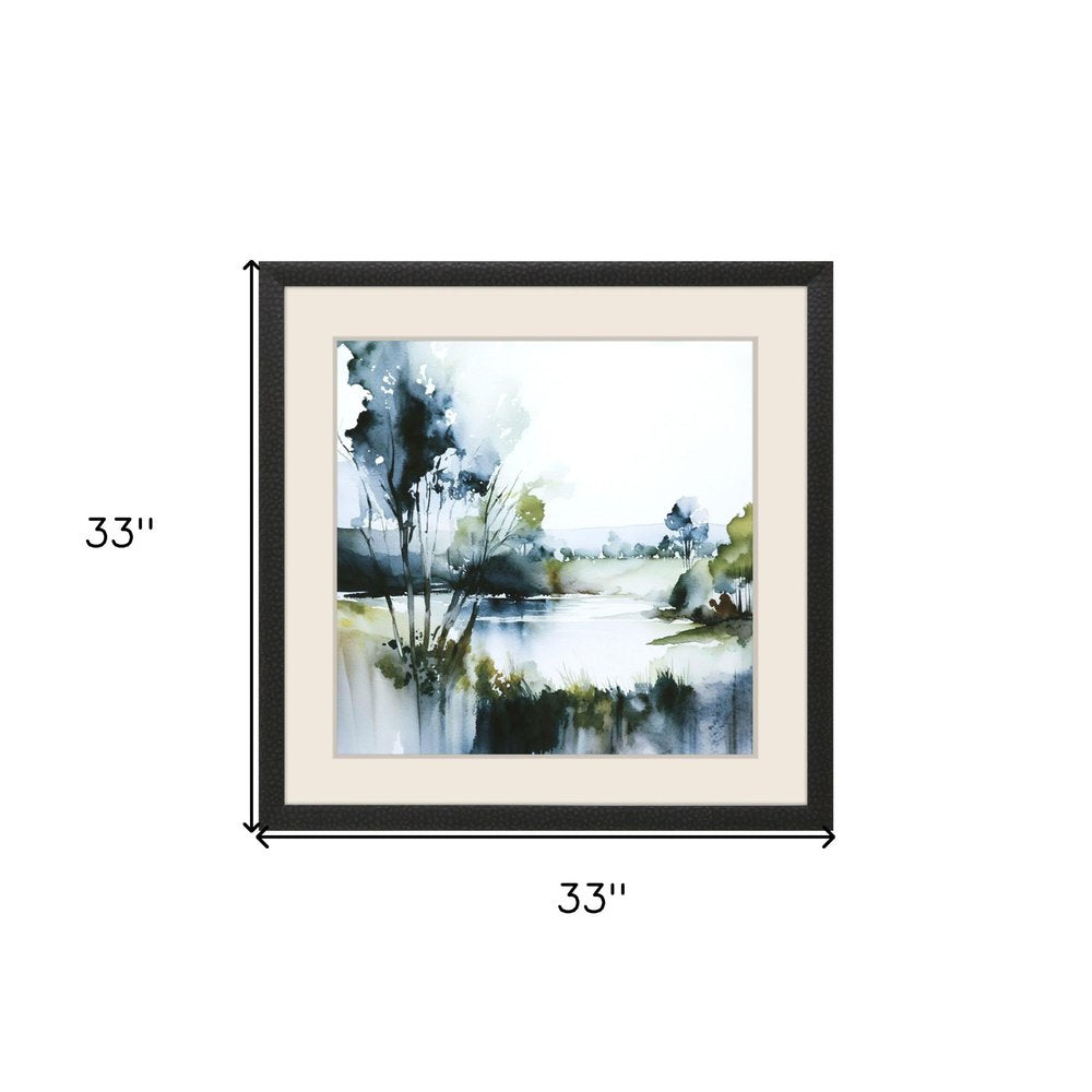Wanderlust Calling Modern Landscape Black Framed Wall Art — view 4