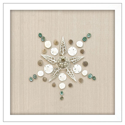 Caparazon Seashells and Coastal Icons White Framed Wall Art HomeRoots
