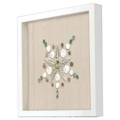 Caparazon Seashells and Coastal Icons White Framed Wall Art HomeRoots