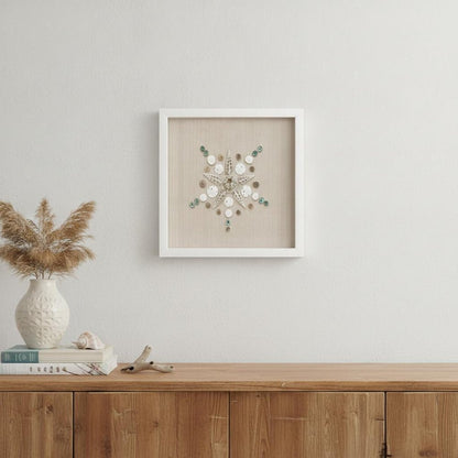 Caparazon Seashells and Coastal Icons White Framed Wall Art HomeRoots