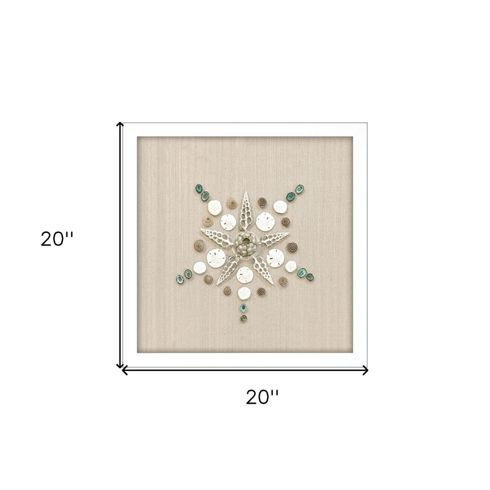 Caparazon Seashells and Coastal Icons White Framed Wall Art HomeRoots