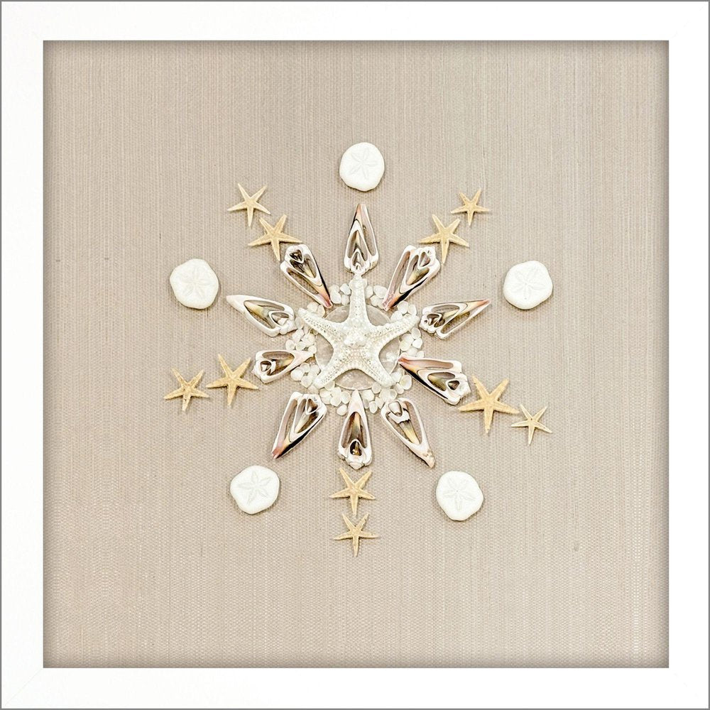Caparazon Seashells and Coastal Icon White Framed Wall Art HomeRoots