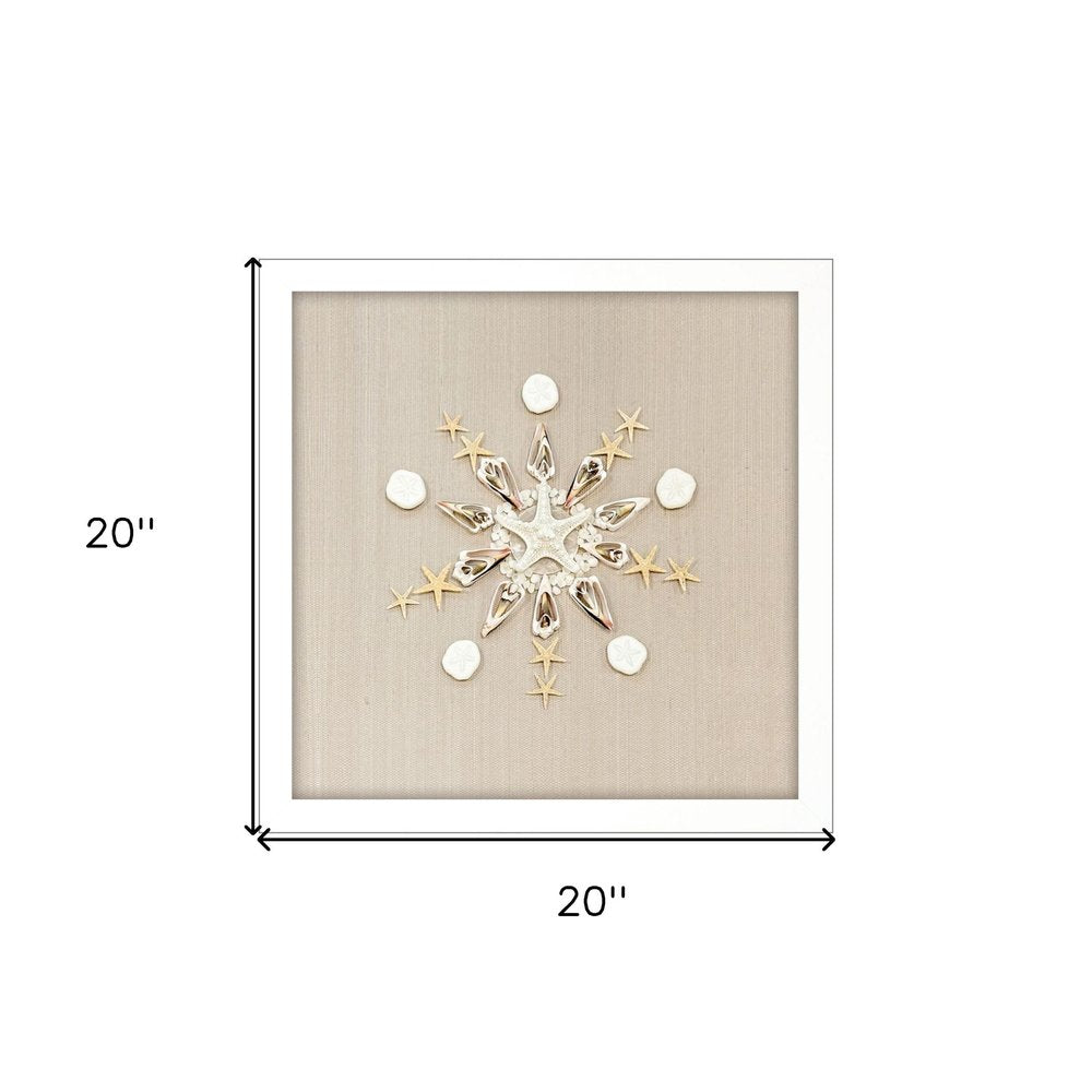 Caparazon Seashells and Coastal Icon White Framed Wall Art HomeRoots